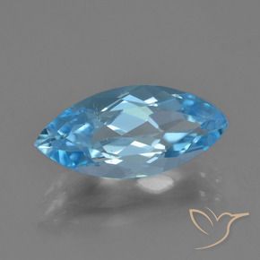 Topazio Blu svizzero naturale da 3.50 ct, Taglio marquise, VS