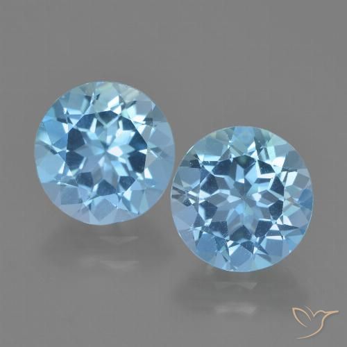 4.72ctw Naturale Blu svizzero Topazio, Rotondo, VS