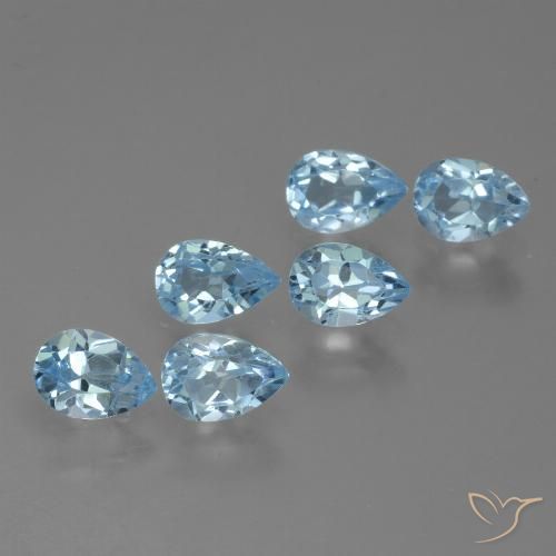3.54ctw Naturale Blu svizzero Topazio, Forma a pera, VS