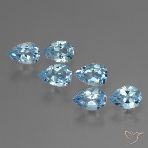 3.46ctw Naturale Blu svizzero Topazio, Forma a pera, VVS-VS