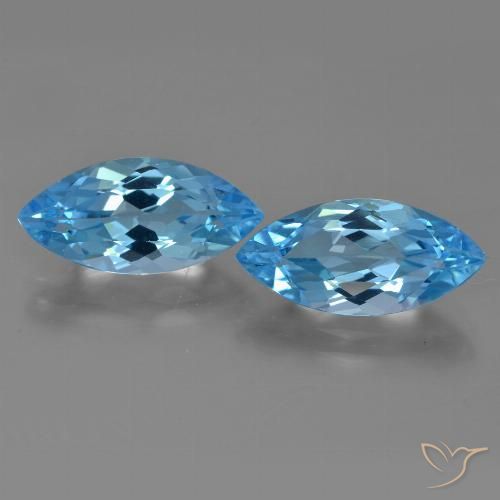 7.34ctw Naturale Blu svizzero Topazio, Taglio marquise, VVS