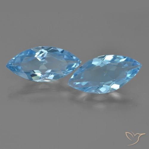6.44ctw Naturale Celeste Topazio, Taglio marquise, VVS