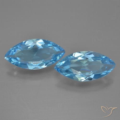 6.26ctw Naturale Blu svizzero Topazio, Taglio marquise, VVS