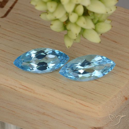 6.61ctw Naturale Blu svizzero Topazio, Taglio marquise, VVS