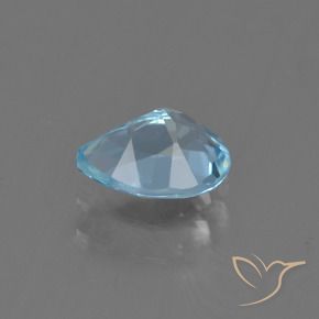 Topazio Celeste naturale da 0.90 ct, Forma a pera, VVS-VS