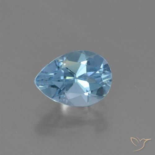 0.93ct Naturale Blu svizzero Topazio, Forma a pera, VVS-VS
