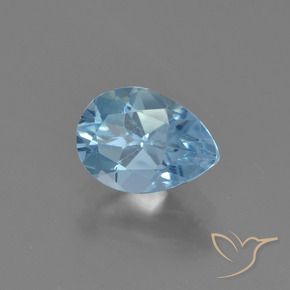 Topazio Blu svizzero naturale da 0.93 ct, Forma a pera, VVS-VS