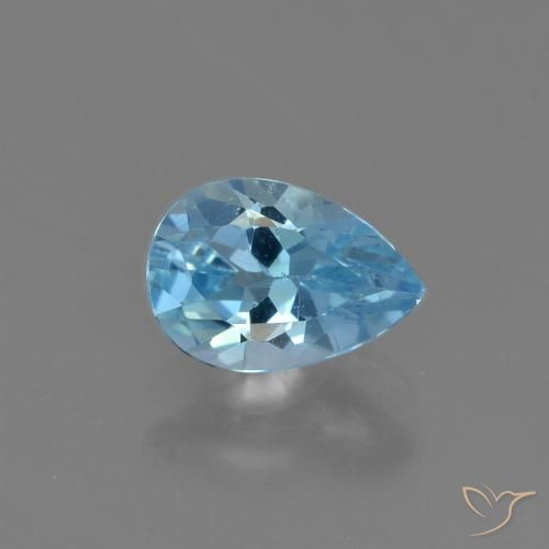 0.93ct Naturale Blu svizzero Topazio, Forma a pera, VVS-VS