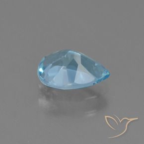 Topazio Blu svizzero naturale da 0.93 ct, Forma a pera, VVS-VS