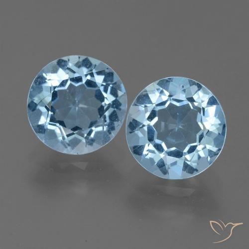 4.73ctw Naturale Blu svizzero Topazio, Rotondo, VVS-VS