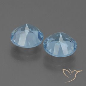 Gemme di Topazio Celeste naturale da 4.74 ct, Rotondo, VVS-VS