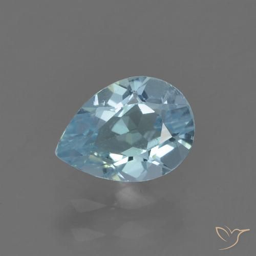 0.94ct Naturale Celeste Topazio, Forma a pera, VS
