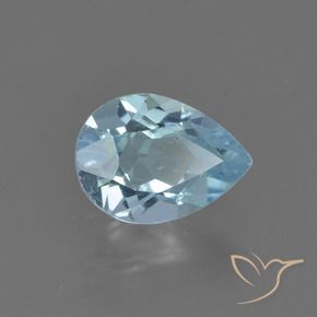 Topazio Celeste naturale da 0.94 ct, Forma a pera, VS