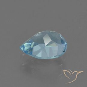 Topazio Celeste naturale da 0.89 ct, Forma a pera, VS