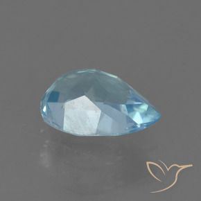 Topazio Celeste naturale da 0.90 ct, Forma a pera, VS
