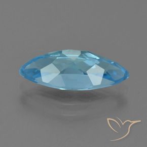 Topazio Blu svizzero naturale da 3.64 ct, Taglio marquise, VVS-VS