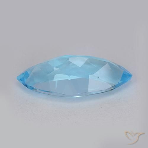 Topazio Blu svizzero naturale da 3.51 ct, Taglio marquise, VVS-VS