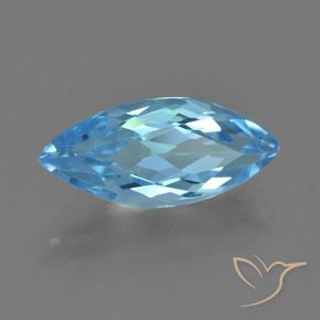 Topazio Blu svizzero naturale da 3.43 ct, Taglio marquise, VVS-VS