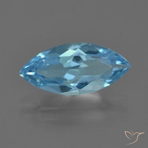 3.31ct Naturale Blu svizzero Topazio, Taglio marquise, VVS-VS