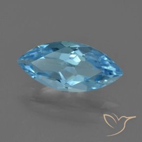 Topazio Blu svizzero naturale da 3.31 ct, Taglio marquise, VVS-VS