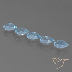 Gemme di Topazio Blu svizzero naturale da 2.57 ct, Forma a pera, VS