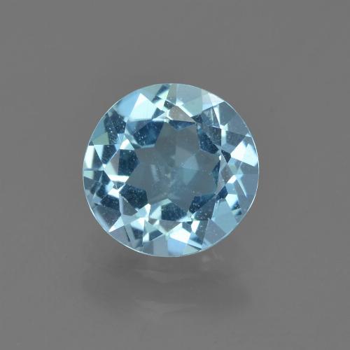 Topazio naturale blu da 2,17 ct, taglio rotondo, VS