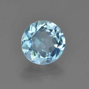 Topazio naturale blu da 2,17 ct, taglio rotondo, VS