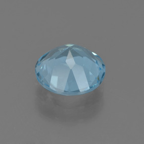 Topazio naturale blu da 2,17 ct, taglio rotondo, VS
