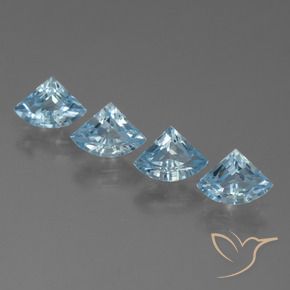 Gemme di Topazio Celeste naturale da 2.63 ct, Taglio a fantasia, VVS-VS
