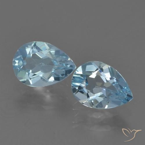 1.71ctw Naturale Celeste Topazio, Forma a pera, VVS-VS