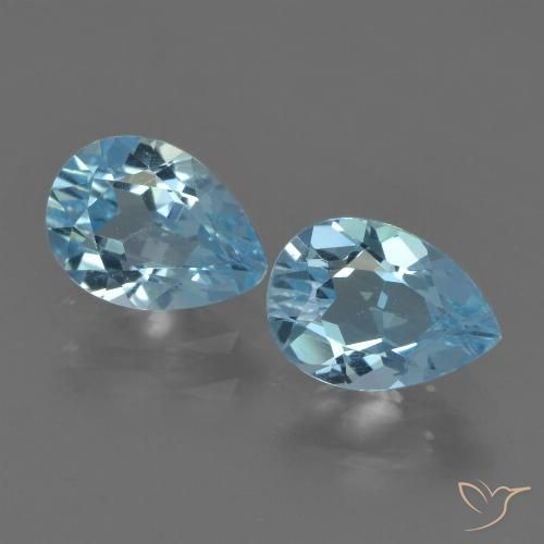 1.71ctw Naturale Celeste Topazio, Forma a pera, VVS-VS