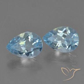 Gemme di Topazio Blu svizzero naturale da 1.60 ct, Forma a pera, VVS-VS