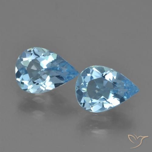 1.39ctw Naturale Celeste Topazio, Forma a pera, VVS-VS