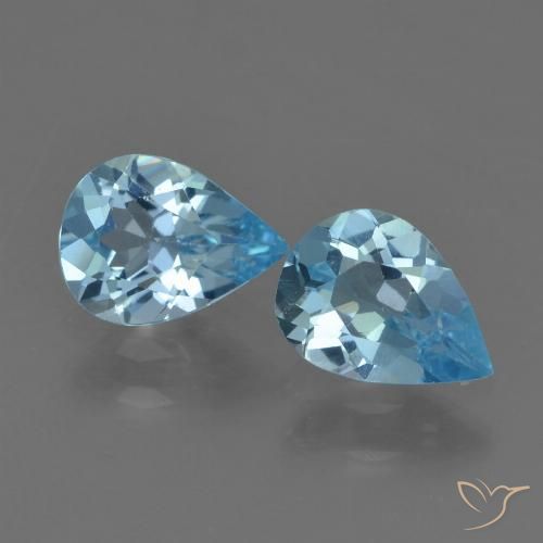 1.45ctw Naturale Celeste Topazio, Forma a pera, VVS-VS
