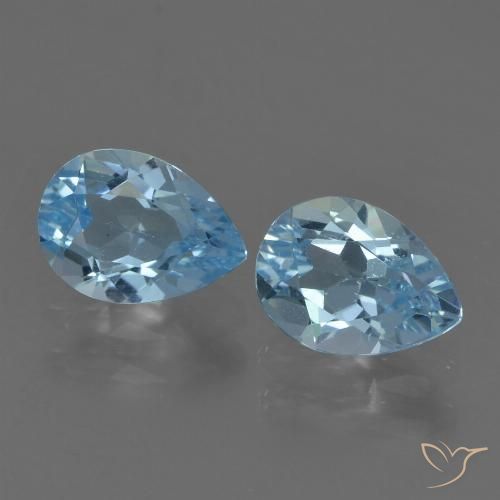 1.70ctw Naturale Celeste Topazio, Forma a pera, VVS