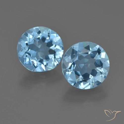 4.31ctw Naturale Blu svizzero Topazio, Rotondo, VVS-VS