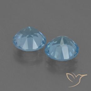 Gemme di topazio blu svizzero naturale da 4,73 ct, taglio rotondo, VVS-VS