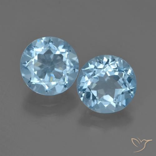4.59ctw Naturale Blu svizzero Topazio, Rotondo, VS