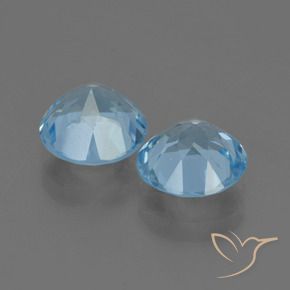 Gemme di Topazio Blu svizzero naturale da 4.59 ct, Rotondo, VS
