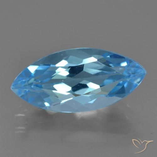 4.06ct Naturale Blu svizzero Topazio, Taglio marquise, VS