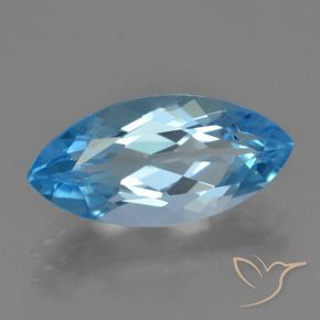 Topazio Blu svizzero naturale da 3.85 ct, Taglio marquise, VS