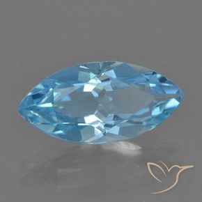 Topazio Blu svizzero naturale da 3.53 ct, Taglio marquise, VS