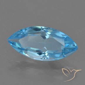 Topazio Blu svizzero naturale da 3.60 ct, Taglio marquise, VS