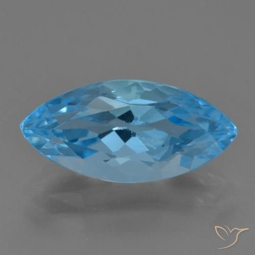 4.14ct Naturale Blu svizzero Topazio, Taglio marquise, VS