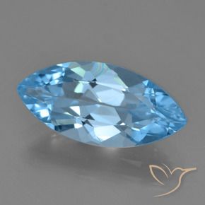 Topazio Celeste naturale da 3.60 ct, Taglio marquise, VS
