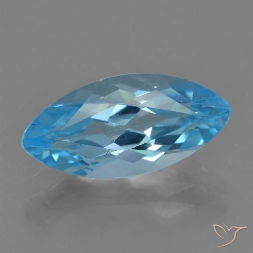 Topazio Blu svizzero naturale da 3.80 ct, Taglio marquise, VS