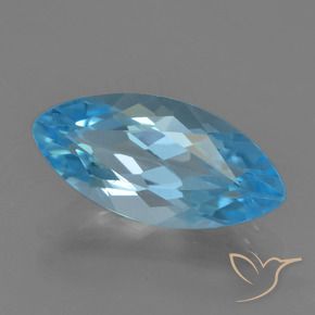 Topazio Blu svizzero naturale da 3.80 ct, Taglio marquise, VS