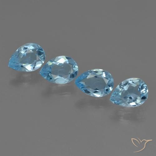 2.78ctw Naturale Blu svizzero Topazio, Forma a pera, VVS-VS