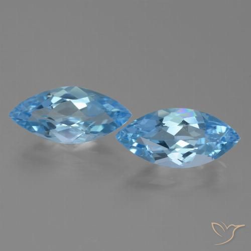 6.94ctw Naturale Celeste Topazio, Taglio marquise, VVS