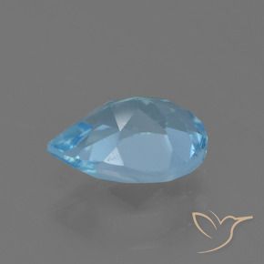 Topazio Blu svizzero naturale da 0.88 ct, Forma a pera, VS
